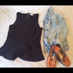 Old Navy Black Sweetheart Tank-top